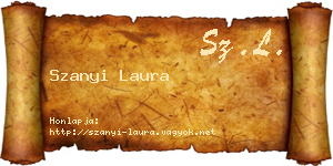 Szanyi Laura névjegykártya